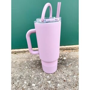 Ello Arabica 40oz Vacuum Insulated Stainless Steel Tumbler Lavender Purple Straw